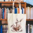Funny Book Reading Quote For Women And Girls Rabbits Canvas Tote Bag