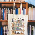 Ghost Book Reading Books Lover Teacher Happy Halloween Canvas Tote Bag Ghost Book Reading Books Lover Teacher Happy Halloween Canvas Tote Bag