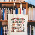 Ghost Christmas Reading Book Lover Library Christmas Teacher Canvas Tote Bag