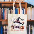 Ghost Reading Book Coquette Bow Halloween Girl Toddler Kid Premium Canvas Tote Bag