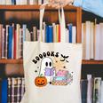 Ghost Reading Halloween Women Teacher Book Lover Canvas Tote Bag Ghost Reading Halloween Women Teacher Book Lover Canvas Tote Bag