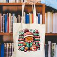 Gingerbread Reading Book Lovers Christmas Bookworm Librarian Premium Canvas Tote Bag