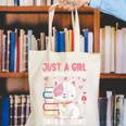 Girl Who Loves Cats And Books Cute Canvas Tote Bag Girl Who Loves Cats And Books Cute Canvas Tote Bag
