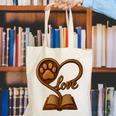 Girl Who Loves Dogs & Books Heart Dog Lover Reader Reeding Canvas Tote Bag Girl Who Loves Dogs & Books Heart Dog Lover Reader Reeding Canvas Tote Bag