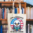 A Good Day To Read a Book Reading Eagle With American Flag Canvas Tote Bag A Good Day To Read a Book Reading Eagle With American Flag Canvas Tote Bag