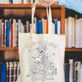Good Girls Read Bad Books Skeleton Reading Book Halloween Canvas Tote Bag