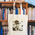 Good Girls Read Bad Books Vintage Skeleton Reader Canvas Tote Bag