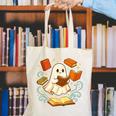 Halloween Cute Ghost Shirt Reading Books Ghost Canvas Tote Bag Halloween Cute Ghost Shirt Reading Books Ghost Canvas Tote Bag