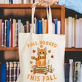 Halloween Fully Booked This Fall Book Ginger Cat Reading Canvas Tote Bag Halloween Fully Booked This Fall Book Ginger Cat Reading Canvas Tote Bag