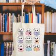 Halloween Ghosts Reading Books Pattern Spooky Kawaii Anime Canvas Tote Bag Halloween Ghosts Reading Books Pattern Spooky Kawaii Anime Canvas Tote Bag