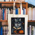 Halloween Girls Boys Cute Wolf Book Pumpkin Kids Halloween Canvas Tote Bag Halloween Girls Boys Cute Wolf Book Pumpkin Kids Halloween Canvas Tote Bag