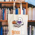 Halloween Teacher Women Cute Reading Ghost Read More Books Canvas Tote Bag Halloween Teacher Women Cute Reading Ghost Read More Books Canvas Tote Bag