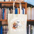 Haunted By My TBR Cute Ghost Book Reading Teacher Halloween Canvas Tote Bag Haunted By My TBR Cute Ghost Book Reading Teacher Halloween Canvas Tote Bag