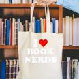 I Heart Book Nerds Book Readers Cute Canvas Tote Bag