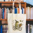 On My Way To Hoard Books And Cause Chaos Tom Foolery Frog Canvas Tote Bag On My Way To Hoard Books And Cause Chaos Tom Foolery Frog Canvas Tote Bag