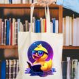 Humor Rubber Duck Reading Book Canvas Tote Bag