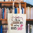 Iced Coffee & Reading Smut Books Girly Spicy Novels Canvas Tote Bag