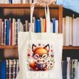 I'd Rather Be Reading Cute Fox Book Lover Reader Bookworm Canvas Tote Bag