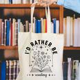 I’d Rather Be Reading Minimal Book Lover Arch Canvas Tote Bag