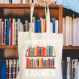 I'm With The Banned Librarian Banned Book Lover Reader Canvas Tote Bag I'm With The Banned Librarian Banned Book Lover Reader Canvas Tote Bag