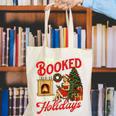I'm Booked For The Holidays Christmas Reading Bookworm Xmas Canvas Tote Bag I'm Booked For The Holidays Christmas Reading Bookworm Xmas Canvas Tote Bag