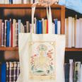 The Introvert Skeleton Tarot Card Coffee Book Lover Canvas Tote Bag