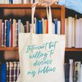Introvert But Willing To Discuss My Hobbies Canvas Tote Bag