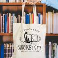 Introverted But Willing To Discuss Cats And Books Canvas Tote Bag