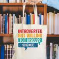 Introverted But Willing To Discuss Science Canvas Tote Bag Introverted But Willing To Discuss Science Canvas Tote Bag