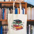It's a Good Day To Read a Book Floral Stack Tee Canvas Tote Bag