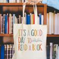 It’s a Good Day To Read a Book Lovers Library Reading Women Canvas Tote Bag