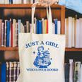 Just a Girl Who Loves Books Book Lover Bookish Canvas Tote Bag