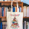 Just a Girl Who Loves Books All Booked For Christmas Canvas Tote Bag Just a Girl Who Loves Books All Booked For Christmas Canvas Tote Bag