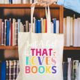 Just a Girl Who Loves Books Reader Girls Bookish Women Canvas Tote Bag Just a Girl Who Loves Books Reader Girls Bookish Women Canvas Tote Bag