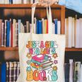 Just A Girl Who Loves Books Reading Cute Bookworm Girls Kids Canvas Tote Bag