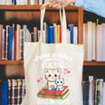 Just A Girl That Loves Cats And Books Cute Cat & Bookwork Canvas Tote Bag Just A Girl That Loves Cats And Books Cute Cat & Bookwork Canvas Tote Bag