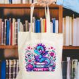 Just A Girl Who Loves Dragons And Books Cute Dragon Reading Premium Tri-Blend Canvas Tote Bag