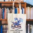 Just One More Chapter Book Dragon Reading Book Lover Bookish Canvas Tote Bag Just One More Chapter Book Dragon Reading Book Lover Bookish Canvas Tote Bag