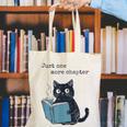 Just One More Chapter Bookworm Cat Book Lover Canvas Tote Bag