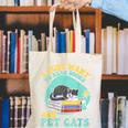 I Just Want To Read Books And Pet Cats Cat Book Lovers Canvas Tote Bag