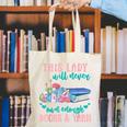 THIS LADY Will Never Own Enough BOOKS & YARN Canvas Tote Bag