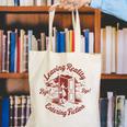 Leaving Reality Entering Fiction Book Lover Canvas Tote Bag