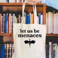 Let Us Be Menaces Dragon Book Lover Canvas Tote Bag