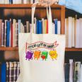 Librarian Let's All Go To The Library Cute Groovy Book Lover Canvas Tote Bag