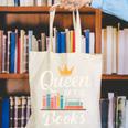 Librarian Queen Of The Books Book Reading Library Canvas Tote Bag
