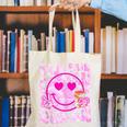 Library Book Fair Queen Vibe Groovy Tie Dye School Reading Canvas Tote Bag
