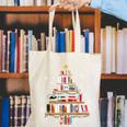 Library Books Christmas Tree Teacher Xmas Snowflake Canvas Tote Bag Library Books Christmas Tree Teacher Xmas Snowflake Canvas Tote Bag