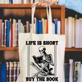 Life Is Short Buy The Book Skeleton Book Lover Reading Canvas Tote Bag Life Is Short Buy The Book Skeleton Book Lover Reading Canvas Tote Bag