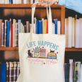 Life Happens Reading Helps Loves To Read Books Cats Canvas Tote Bag Life Happens Reading Helps Loves To Read Books Cats Canvas Tote Bag