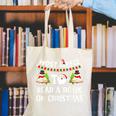 Most Likely To Read A Book On Christmas Snowman Family Canvas Tote Bag